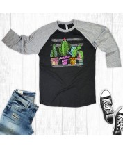 Watercolor Cactus Raglan